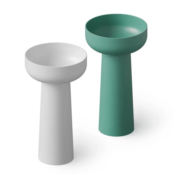 Dea Design Pedestal Basin Раковина 48x48x88см., напольная, без отв., Solid Surface, цвет: White №18