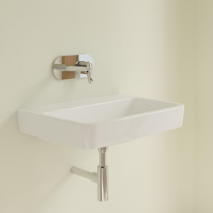 Villeroy&Boch O.novo раковина 65x46x17.5см., без отв., подвесная, без перелива, цвет: альпийский белый