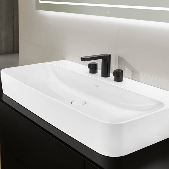 Villeroy&Boch Finion Раковина 100х47 см, 1 отв., с переливом, с антигрязевым покрытием CeramicPlus, цвет: белый