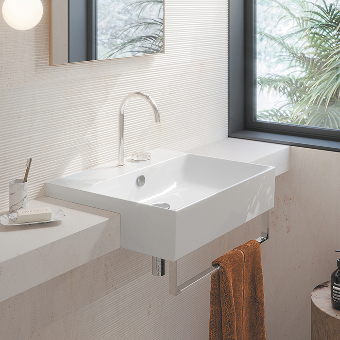 Catalano Zero Раковина 55x47см., без отв., полувстраиваемая, цвет: белый глянцевый