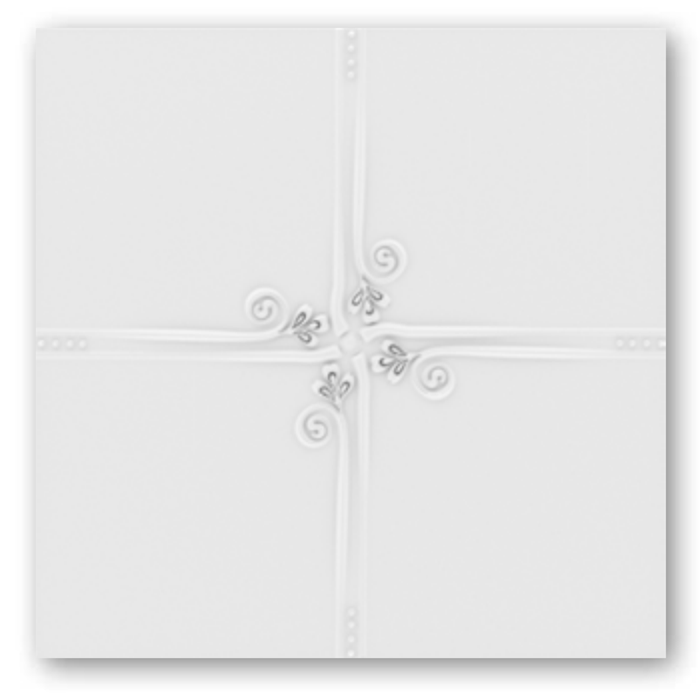 laDiva Margherita 01 Керамическая плитка 40x40см, настенная, квадрат, цвет: panna