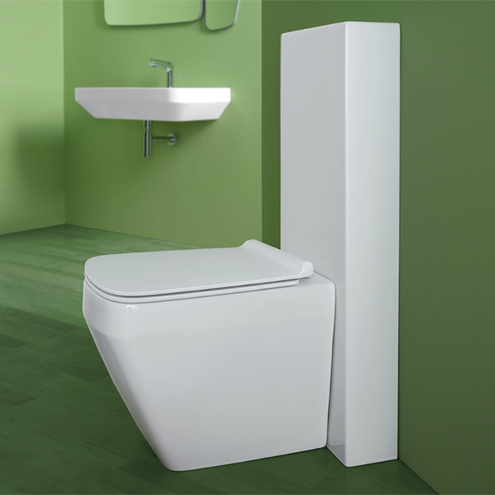 Simas Baden Baden Унитаз приставной безободковый 56х3 см, слив универсальный, цвет: белый