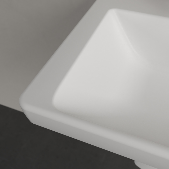Villeroy&Boch Subway 3.0 Раковина 55х44х16.5см., 1 отв., подвесная, CeramicPlus, с переливом, цвет: белый камень