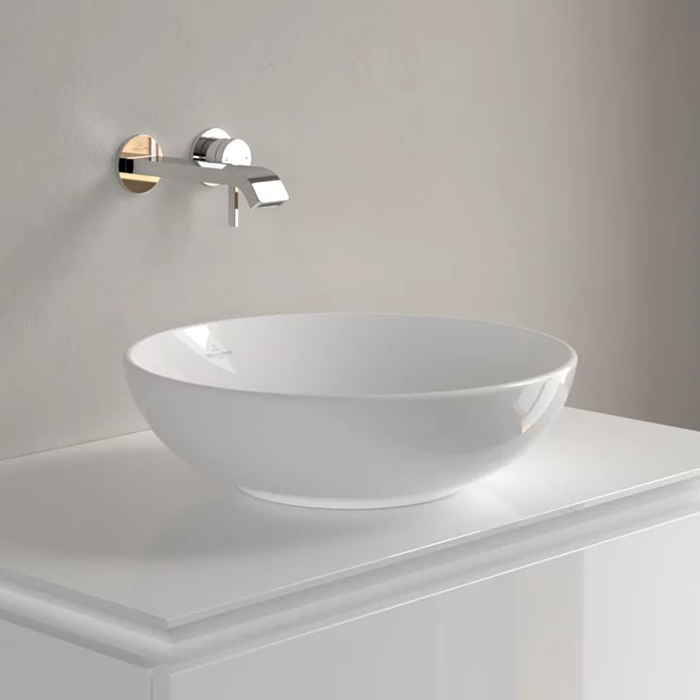 Villeroy&Boch Loop&Friends Раковина 42х42см., накладная, без отв., без перелива, цвет: альпийский белый