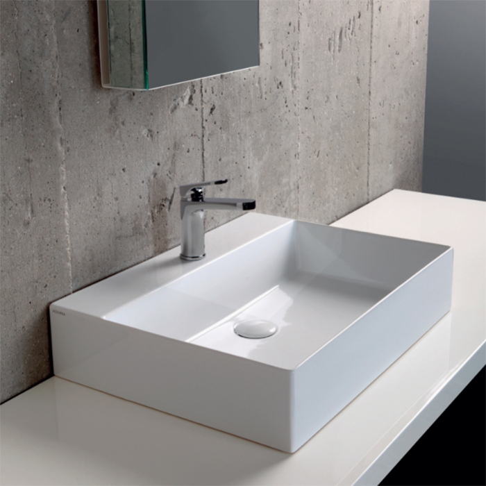 AZZURRA ELEGANCE Раковина 60х45 см, 1 отв., подвесная/накладная, цвет: белый