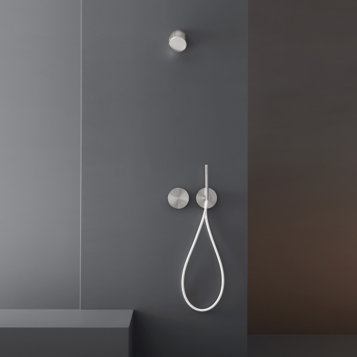CEA Design FREE IDEAS Верхний душ 10см, настенный, поворотный, 1 режим, Rain jet, Delrin®, цвет: нержавеющая сталь