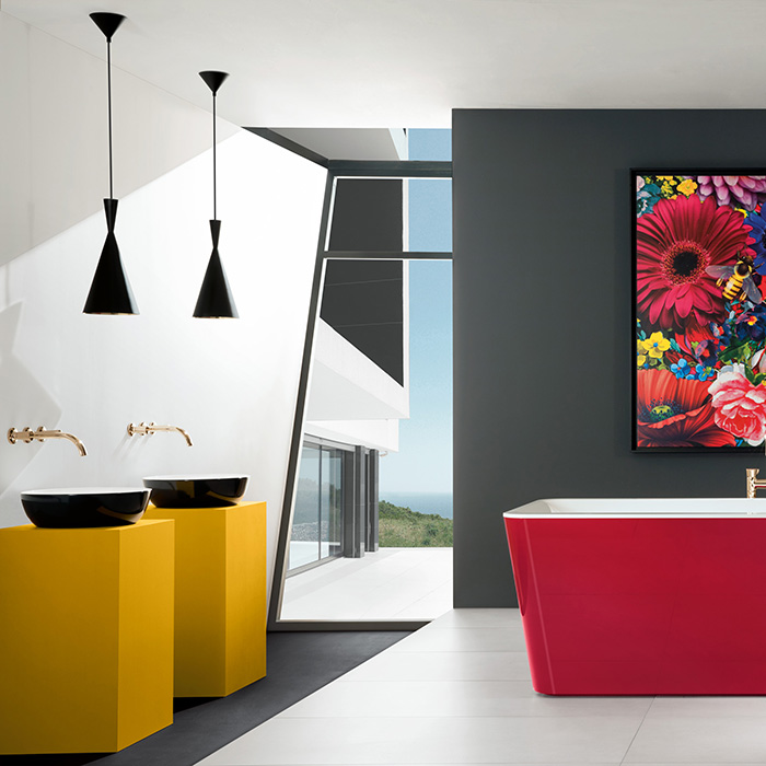 Villeroy&Boch Artis Раковина 43x43x13см., накладная, цвет: черный/белый