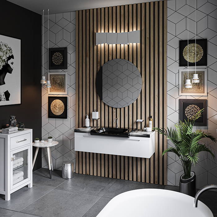 Kerasan Inka Project INKA Раковина 125 см, 1 отв., цвет: черный матовый