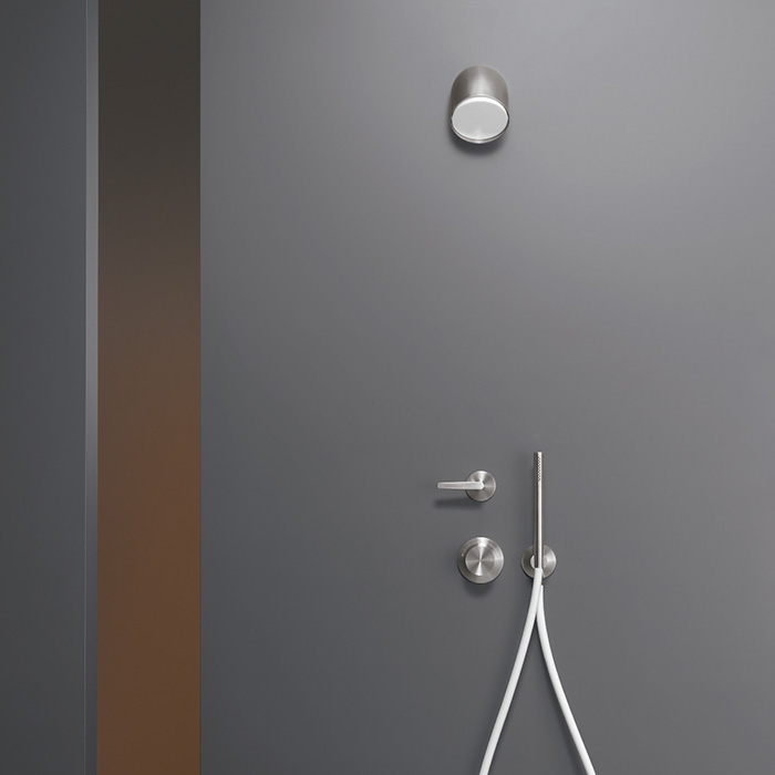 CEA Design FREE IDEAS Верхний душ 10см, настенный, поворотный, 1 режим, Rain jet, Delrin®, цвет: нержавеющая сталь