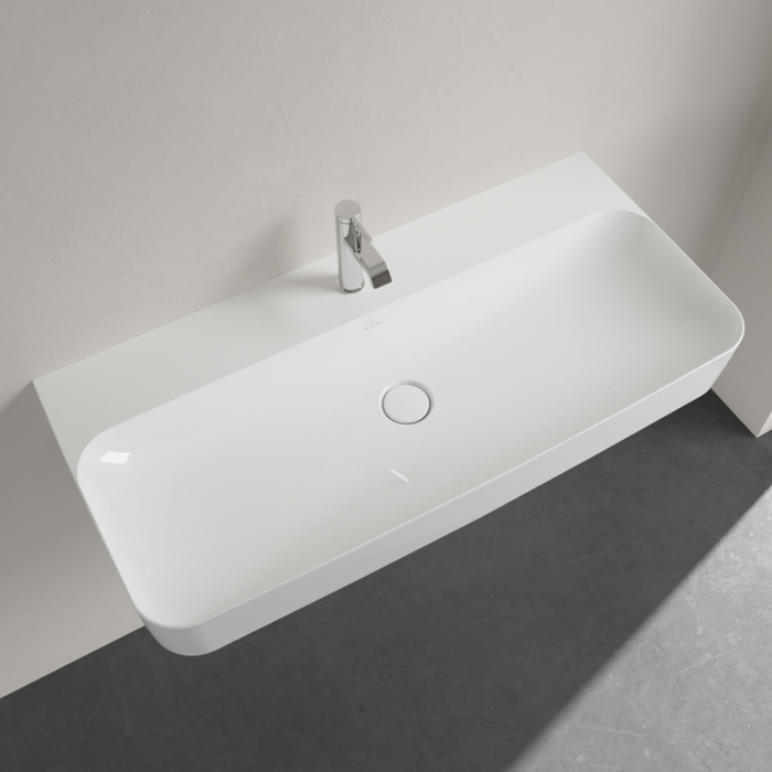 Villeroy&Boch Finion Раковина 100х47 см, 1 отв., с переливом, с антигрязевым покрытием CeramicPlus, цвет: белый