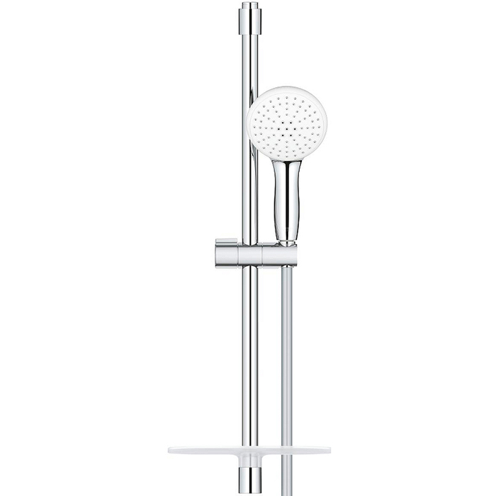 Grohe Tempesta 110 Душевой гарнитур: душевая штанга 60см, шланг для душа 175см и полочка, цвет: хром