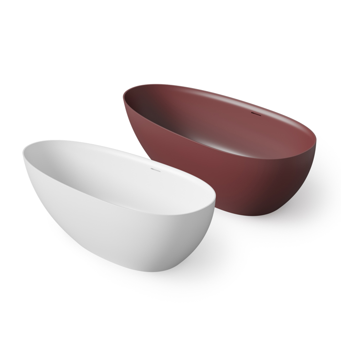 Dea Design Edge Ванна 140x76x56см., отдельностоящая, Solid Surface, цвет: White №18