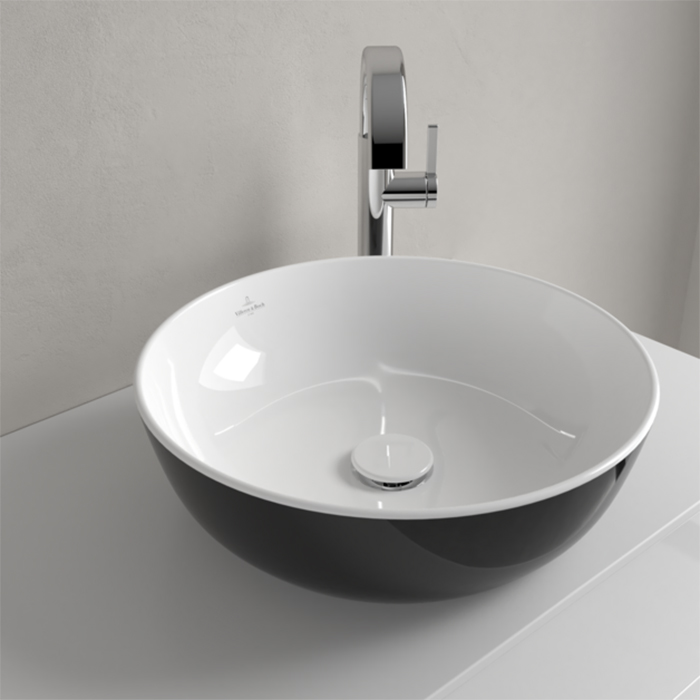 Villeroy&Boch Artis Раковина 43x43x13см., накладная, цвет: черный/белый