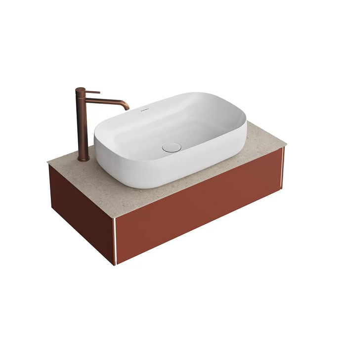 Kerama Marazzi Magica Тумба 88.4х48.5х22см., подвесная, 1 ящик, цвет: венецианский красный матовый