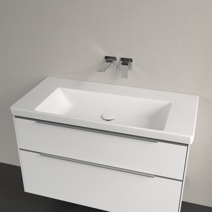Villeroy&Boch Subway 3.0 Раковина 100х47х16.5см., без отв., подвесная, CeramicPlus, без перелива, цвет: белый камень