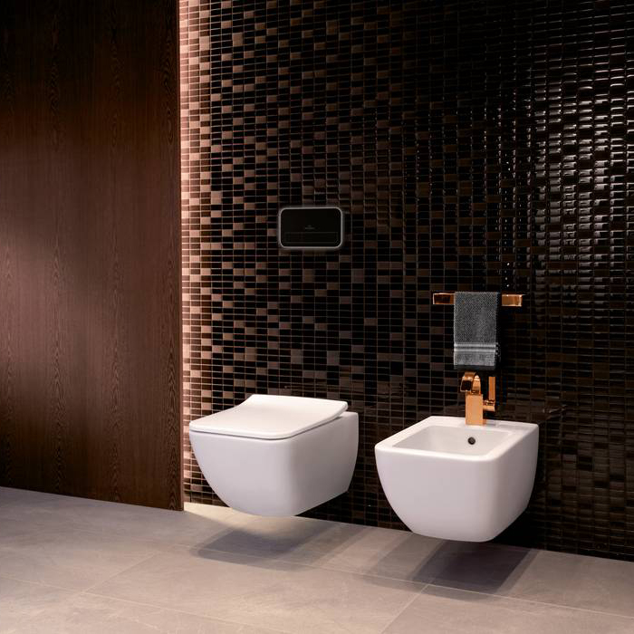 Villeroy & Boch ViConnect, Кнопка смыва, размер 269 x 161 x 13 mm, цвет: черный