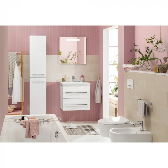 Villeroy Boch Avento Тумба под раковину 58х45.2см., подвесная, цвет: белое стекло