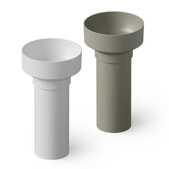 Dea Design Pedestal Basin Раковина 48x48x90см., напольная, без отв., Solid Surface, цвет: White №18