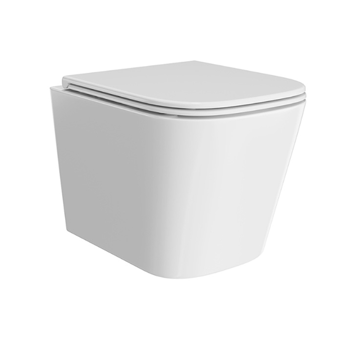 Комплект 6 в 1: унитаз Kerama Marazzi Cubo безободковый, инсталляция, сиденье микролифт, крепление, звукоизоляция, клавиша смыва: хром