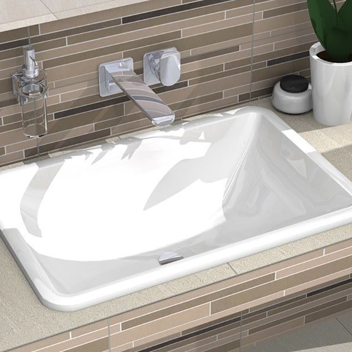 Villeroy&Boch Loop&Friends Раковина 51x34x17см., встраиваемая сверху, без отв., с переливом, цвет: альпийский белый