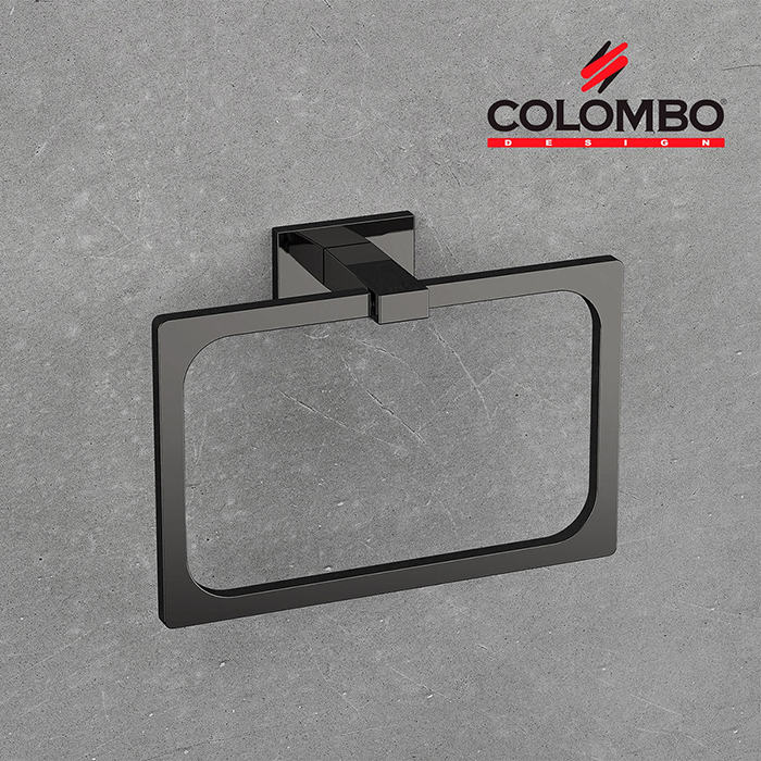 Colombo Look Полотенцедержатель кольцо 20х14см, цвет: PVD графит полированный