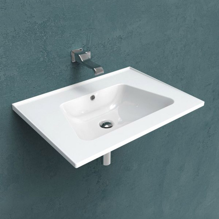 Flaminia Bloom Раковина 72x51.5x13 см, без отв., подвесная, цвет: белый