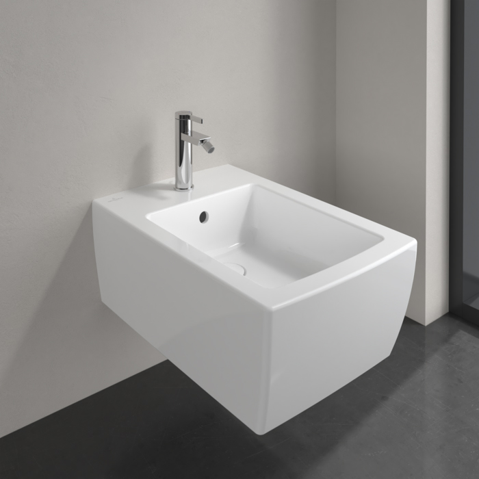 Villeroy&Boch Memento 2.0 Биде подвесное 37.5х56х23см., 1 отв., цвет: альпийский белый