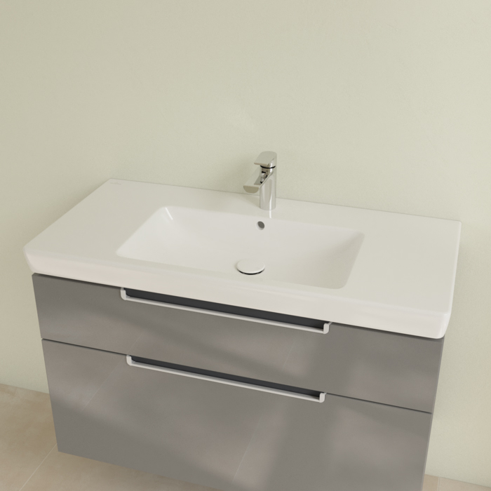 Villeroy&Boch Subway 2.0 Раковина 100х47 см, 1 отв., с антигрязевым покрытием CeramicPlus, цвет: белый
