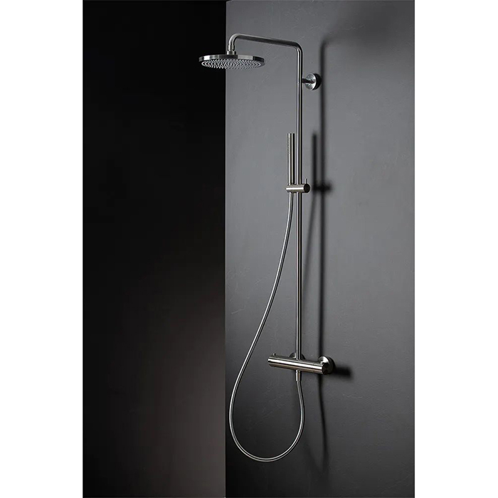 Almar Velvet Верхний душ 23.2x23.2 (без держателя) с функцией Velvet Rain, цвет: брашированная нержавейка 316