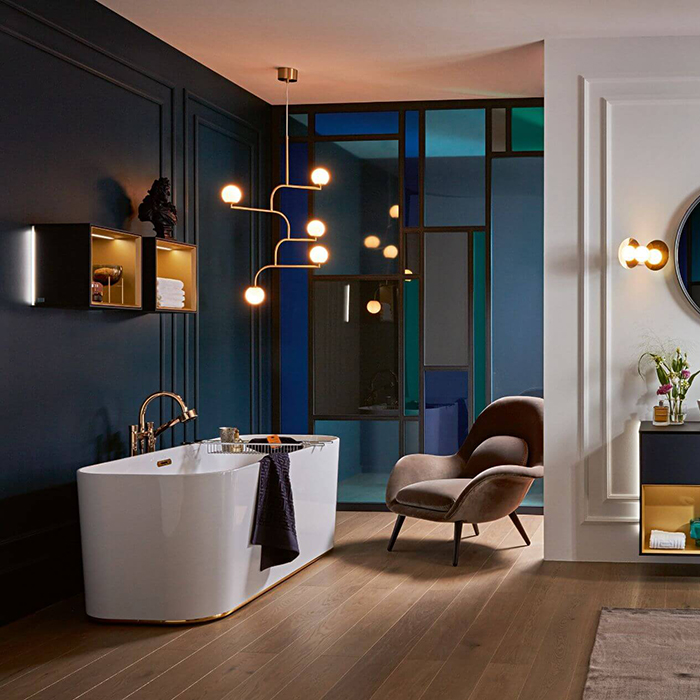 Villeroy&Boch Finion Ванна 170х70х62см., отдельностоящая, Quaryl®, цвет: альпийский белый/золото