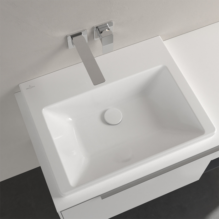 Villeroy&Boch Subway 3.0 Раковина 60х47х16.5см., без отв., подвесная, без перелива, цвет: альпийский белый