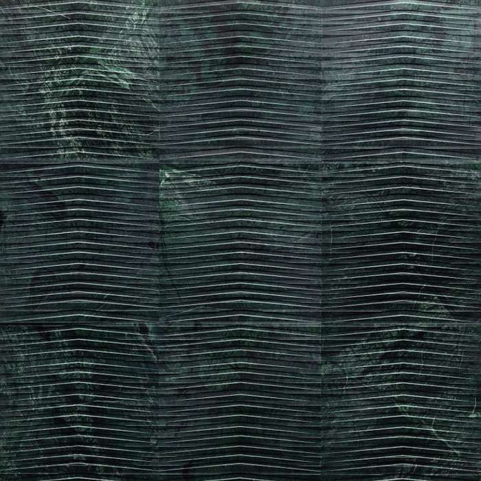 Lithos Design Linear Натуральный камень 60x60x2см, настенный, материал: мрамор verde imperiale/eco
