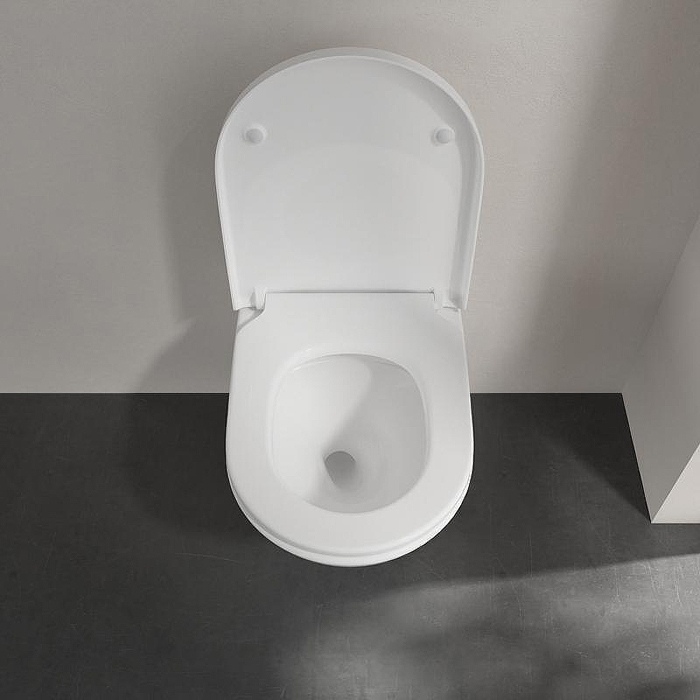 Villeroy&Boch Subway 3 Унитаз 37х56х36см., подвесной, безободковый, SoftClosing, цвет: альпийский белый
