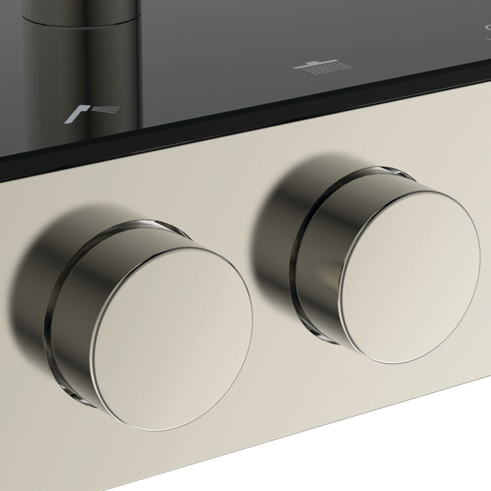 Ideal Standard Solos Душевая система, с термостатическим смесителем для душа, держатель для лейки, верхний душ 33см., ручная душевая лейка, шланг 175см., цвет: PVD Silver Storm (Серебряный Шторм)