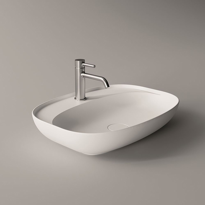 Alice Form Oval Раковина 60x45х12см., накладная, 1 отв., цвет: белый глянцевый