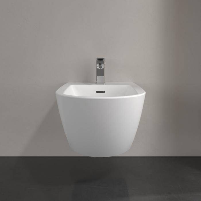Villeroy&Boch Subway 3.0 Биде 37.5х56х27см., 1 отв., подвесное, CeramicPlus, цвет: белый камень