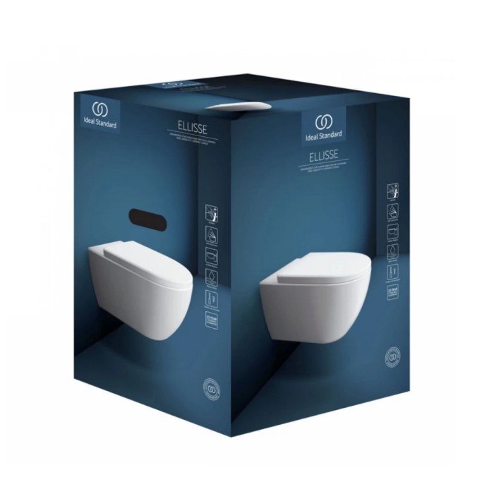 Ideal Standard Ellisse Унитаз подвесной, безободковый, с сиденьем, цвет: белый