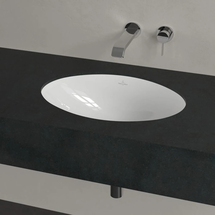 Villeroy&Boch Evana Раковина 50х35х20см., без отв., под столешницу, с переливом, с антигрязевым покрытием CeramicPlus, цвет: альпийский белый