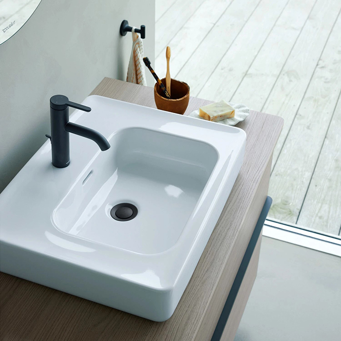 Duravit Soleil by Starck Раковина 60x48x14.5 см, подвесная/накладная, 1 отв., с переливом, WonderGliss, цвет: белый
