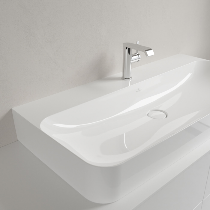 Villeroy&Boch Finion Раковина 100х47 см, 1 отв., с переливом, с антигрязевым покрытием CeramicPlus, цвет: белый