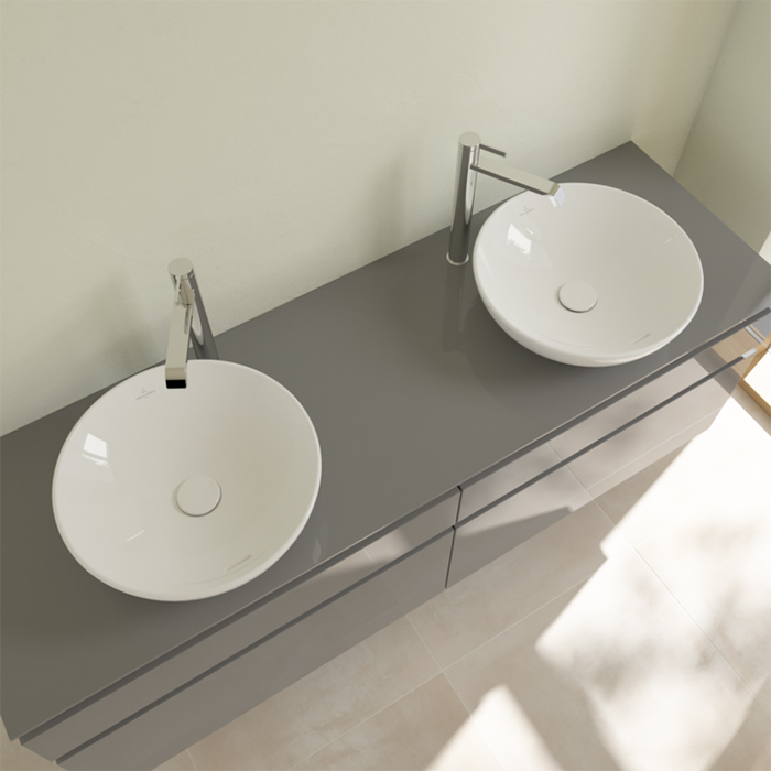 Villeroy&Boch Loop&Friends Раковина 42х42см., накладная, без отв., без перелива, цвет: альпийский белый