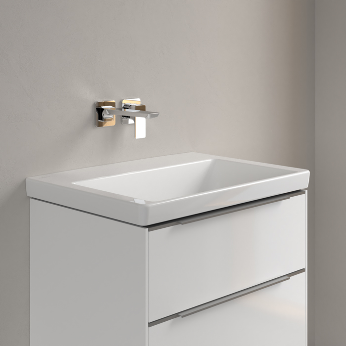 Villeroy&Boch Subway 3.0 Раковина 65х47х16.5см., без отв., подвесная, без перелива, цвет: альпийский белый