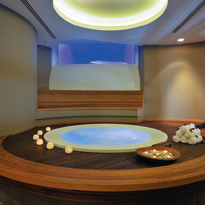 Jacuzzi Alimia PRO бассейн D237х98см, на 6-7 чел., 28 форсунок, аэро 16шт, подсветка, автонаполнение, 3Kw, насос, бак, цвет Porcelain 