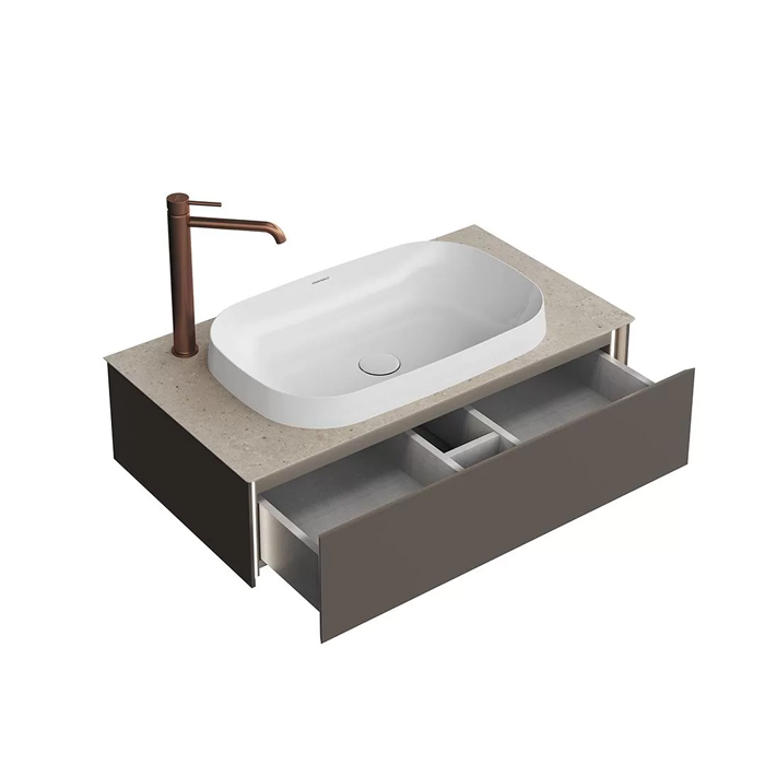 Kerama Marazzi Magica Тумба 88.4х48.5х22см., подвесная, 1 ящик, цвет: вечерний серый матовый