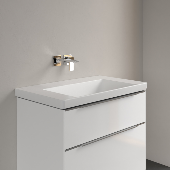 Villeroy&Boch Subway 3.0 Раковина 80х47х16.5см., без отв., подвесная, CeramicPlus, без перелива, цвет: белый камень