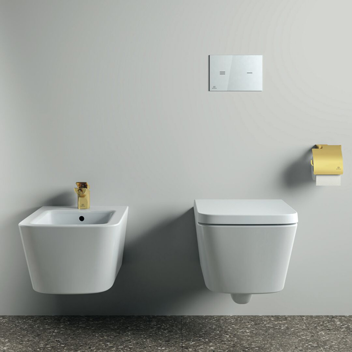 Ideal Standard Conca Держатель для туалетной бумаги., с крышкой, цвет: PVD Brushed Gold
