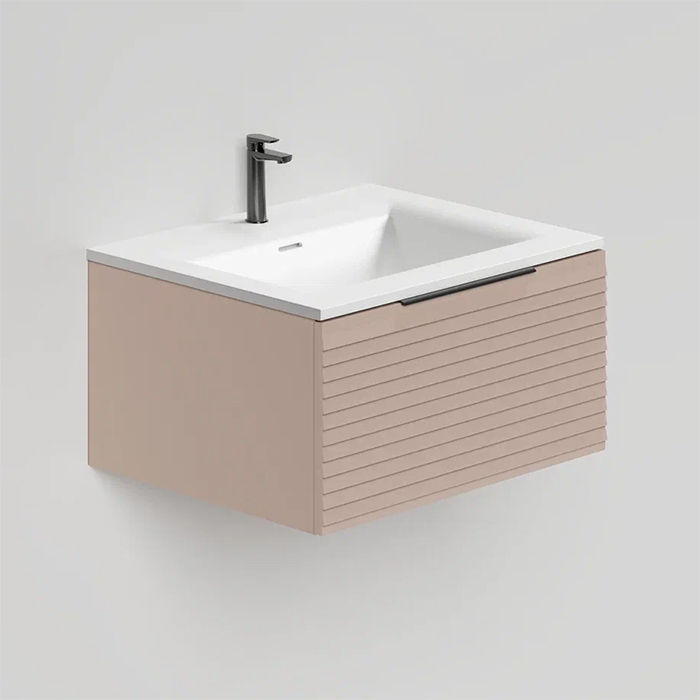 Salini Touch Тумба 60х50х32см., подвесная, с раковиной, 1 ящик, гор. фрез., цвет: Taupe