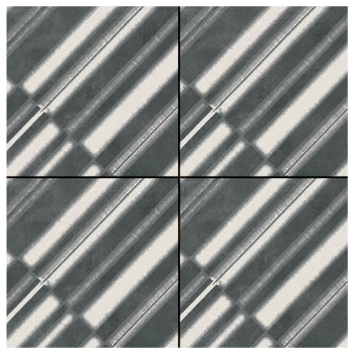 Mutina Azulej Керамогранит 20x20см, универсальный, глазурованный, цвет: dioganal nero