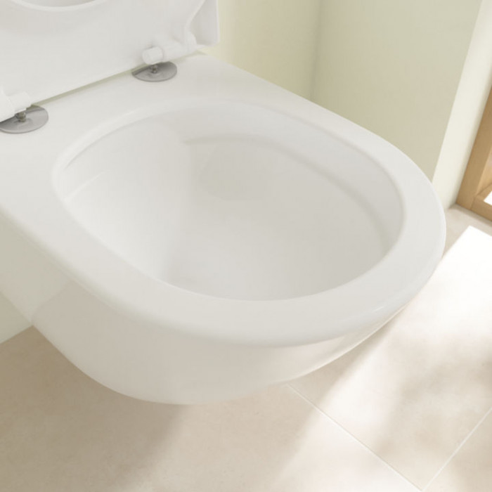 Villeroy&Boch Subway 3 Унитаз 37х56х36см., подвесной, безободковый, SoftClosing, цвет: альпийский белый