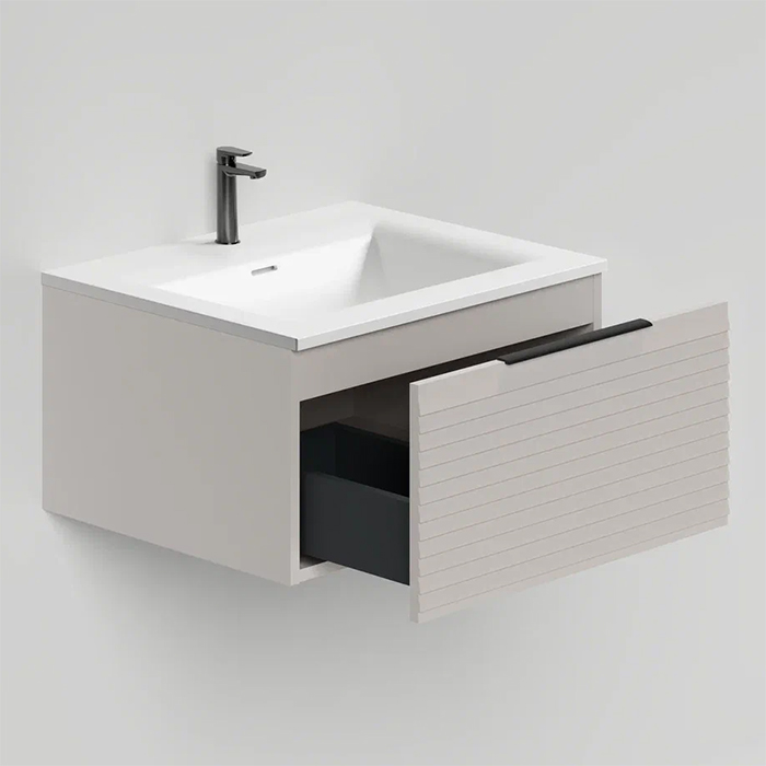 Salini Touch Тумба 60x50x32см., подвесная, с раковиной, 1 ящик, гор. фрез., цвет: Grey